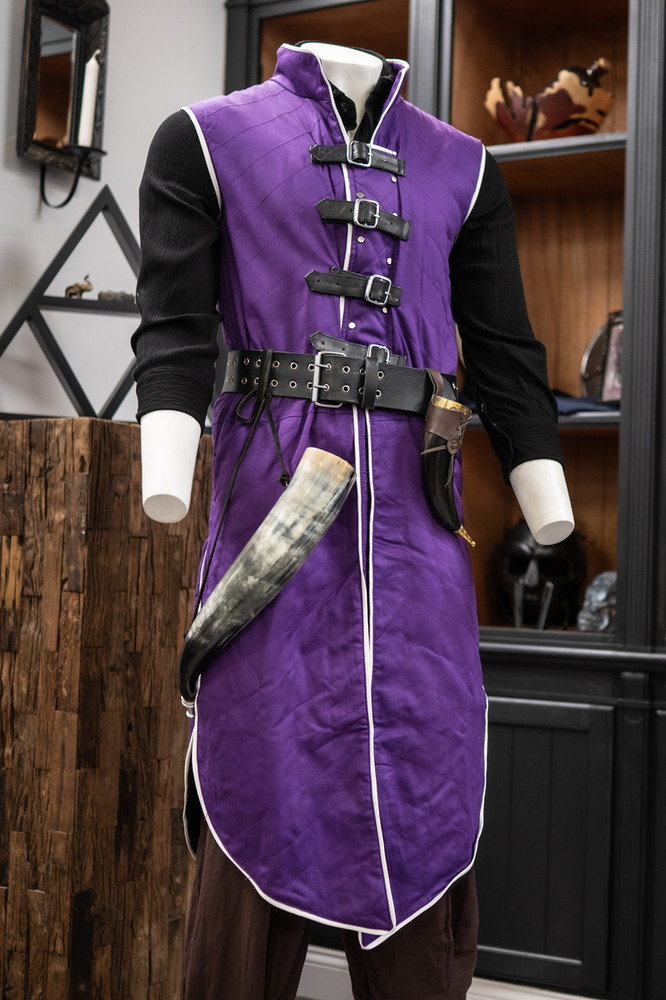Bramblewood Long Vest - Purple with White - XS