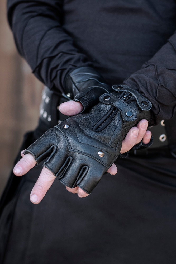 Ridgeback Fingerless Gloves - Classic Black, Size 3