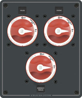 Blue Sea Traditional Metal Dual Bank Battery Management Panel