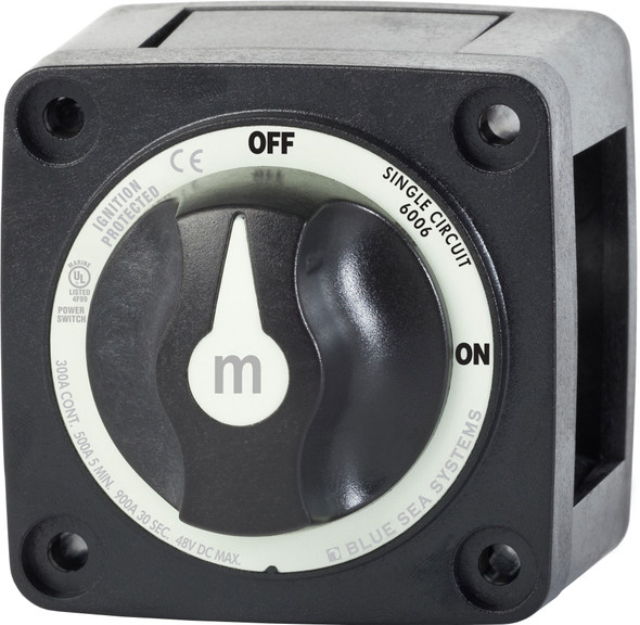 Blue Sea M-series Battery Switch On/off Black With Knob