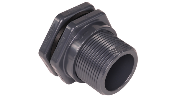 Hayward Bulkhead Fitting with long shaft angled view