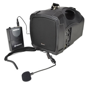 Adastra H25B Portable Battery / Mains Small Wireless PA System with Neckband Microphone & Bluetooth Adastra H25B Portable Battery / Mains Small Wireless PA System with Neckband Microphone & Bluetooth