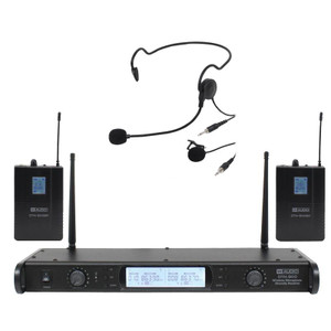 W Audio DTM 800 Dual Twin Bodypack & Headset Wireless Radio Microphone System Rack Mount W Audio DTM 800 Dual Twin Bodypack & Headset Wireless Radio Microphone System Rack Mount