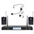 W Audio DTM 800 Dual Twin Bodypack & Headset Wireless Radio Microphone System Rack Mount