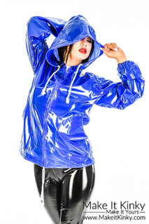 PVC Jacket Plastic Jelly Coat Festival Fashion Outfit Clothing Gear Shiny 