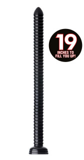 Hosed 19 Inch Ribbed Anal Snake