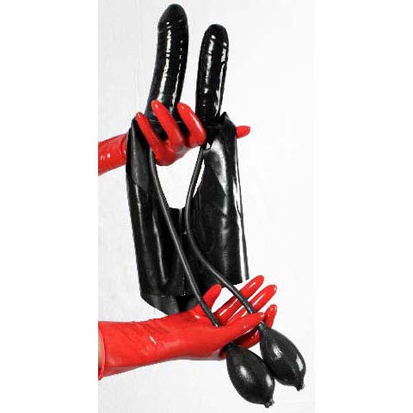 Latex Briefs with Double Inflatable Plugs -IN STOCK-