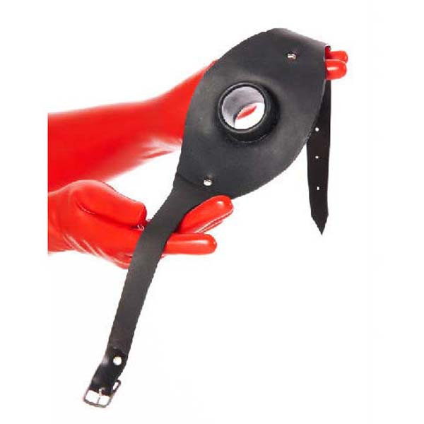 Rubber Hollow Gag with Headstrap -IN STOCK-