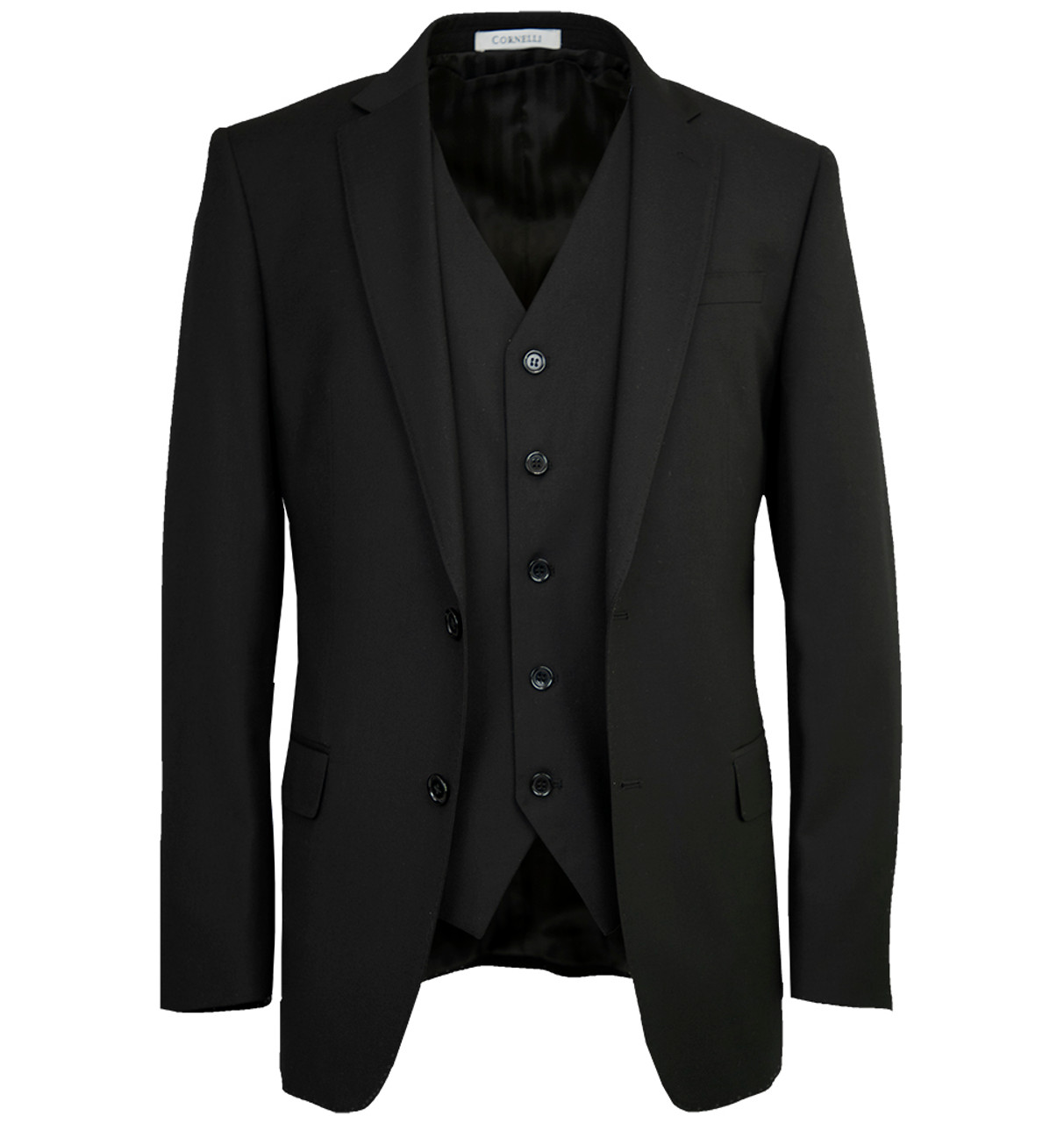 『TSJ SUITS 3P NAVY L』 NAVY BLUE SINGLE BREASTED 3PIECE SUIT - Stanlion Exclusive