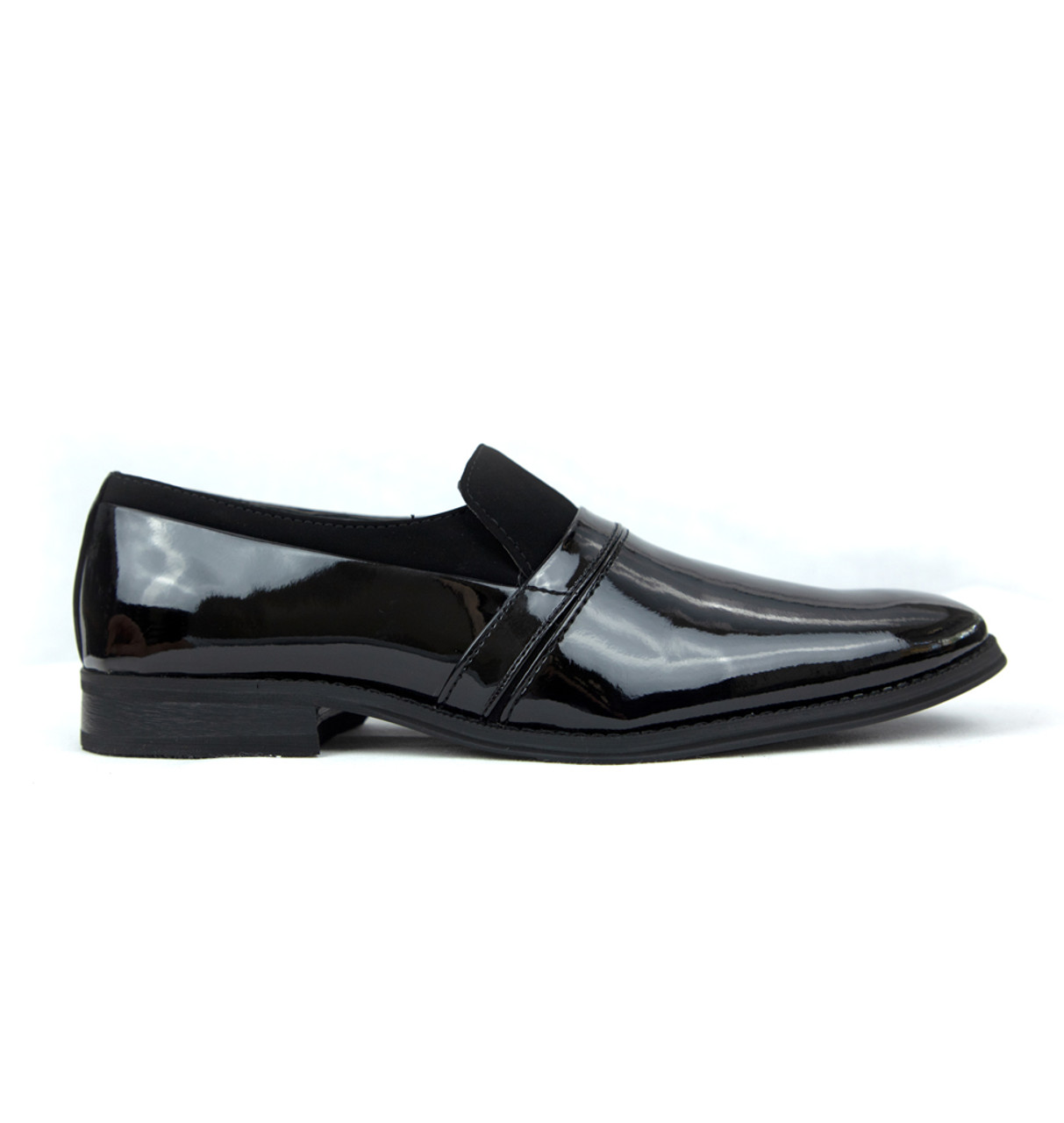 Men's Black Tuxedo Shoes Patent Leather Traditional Round 