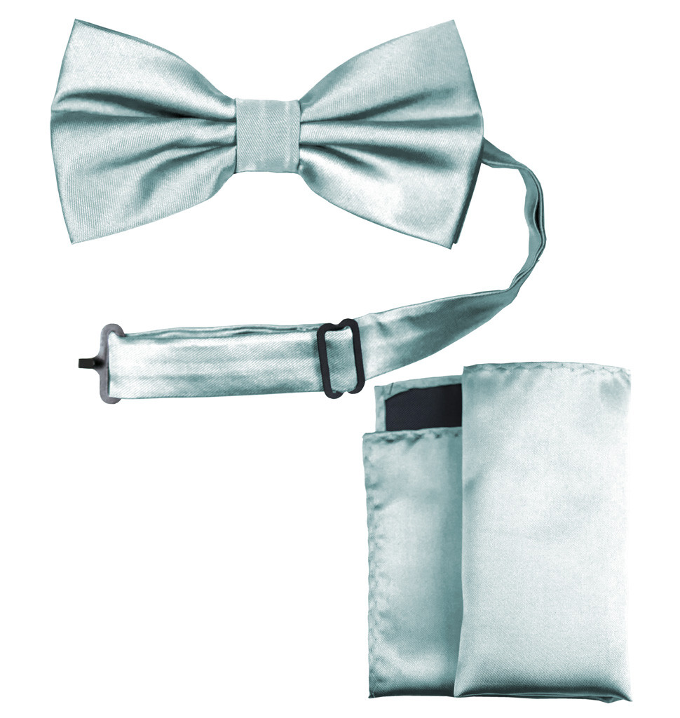Solid Pre Tied Bow Tie With Handkerchief Clr Oo Awbt100oo