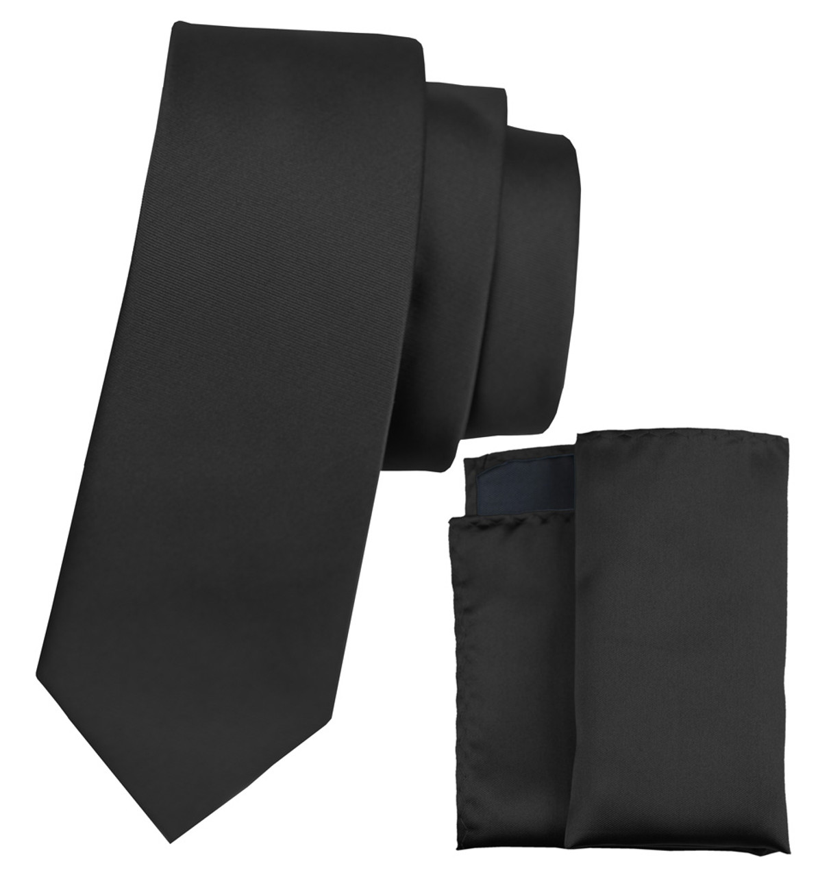 Luxury Solid Necktie with Handkerchief IC2000B