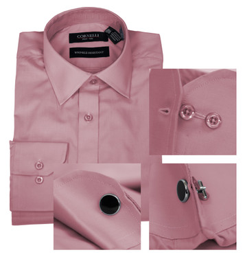 Mens luxury solid dress shirts at Northridge Suit Outlet