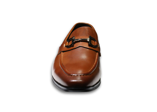 Cornelli Men's 100% Leather Upper Brown Shoe - Slip On - Bit Loafer OC315BRN(OC315BRN)
