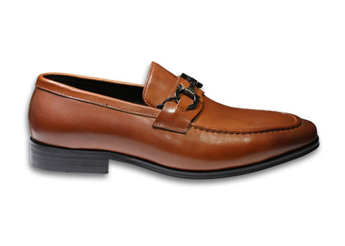 Cornelli Men's 100% Leather Upper Brown Shoe - Slip On - Bit Loafer OC315BRN(OC315BRN)