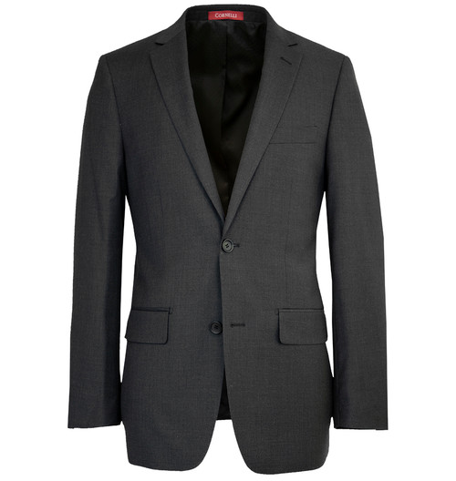 Charcoal gray two-piece suit