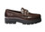 Cornelli Men's 100% Leather Upper Dark Brown Shoe - Slip On - Bit Loafer Thick Sole OC500DBR(OC500DBR)