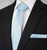 Solid Tie and Handkerchief Set Ice Blue
