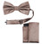 Solid Bow Tie and Handkerchief Set Mauve