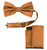 Solid Bow Tie and Handkerchief Set Rust