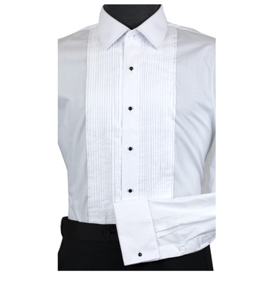 Men/'s Lay-Down Collar Tuxedo Shirt Size 4XL-36-37