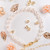 bracelet classique avec perles d'eau douce en forme de riz et fermoir à ressort lobster plaqué or