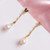 Boucles d'oreilles pendantes artisanales avec perles baroques en forme de goutte d'eau délicate