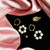 Guirlande Élégante, boucles d'oreilles créoles, perles, mini-billes dorées, modèle twist, plaqué or