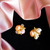 boucles d'oreilles uniques en perles d'eau douce et billes plaqué or, design d'exception