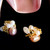 boucles d'oreilles uniques en perles d'eau douce et billes plaqué or, design d'exception