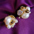 boucles d'oreilles uniques en perles d'eau douce et billes plaqué or, design d'exception