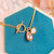 collier fermoir à bascule bambou perle baroque violette coquillage zircon design chic placage or