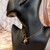 collier fermoir à bascule bambou perle baroque violette coquillage zircon design chic placage or