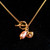 collier fermoir à bascule bambou perle baroque violette coquillage zircon design chic placage or