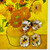 Boucles d'oreilles - Miniature Peinture sur Perle Baroque - 'Vase avec douze tournesols'