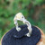 Bijoux de Créateur - Bague Sculptée Ciel en Art Fil avec Pierre Naturelle Améthyste Impressionniste Fabriquée à la Main