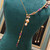 Collier Modulable "L'Oiseau de Paix" – Perles Noires, Améthyste & Grue en Origami