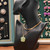 ​Collier Double Rang "Trèfle de Jade" – Maille Byzantine & Serpent Plate