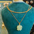 ​Collier Double Rang "Trèfle de Jade" – Maille Byzantine & Serpent Plate