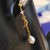 ​Boucles d'Oreilles Pendantes Lune & Perles Baroques