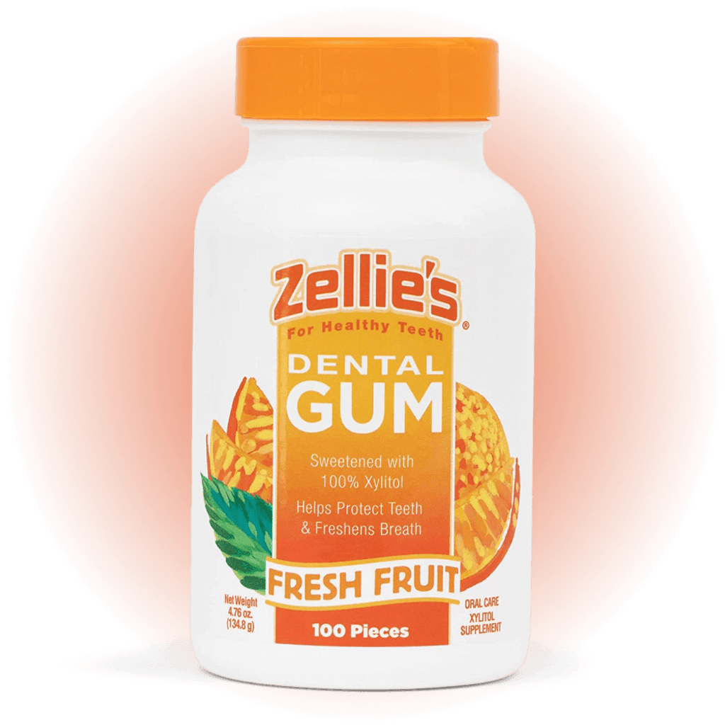 Zellies Xylitol Dental Gum Jar Fresh Fruit