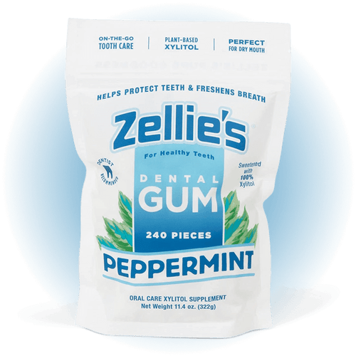Zellies Xylitol Dental Gum Month Pouch - 1 month supply - 240 gum pieces