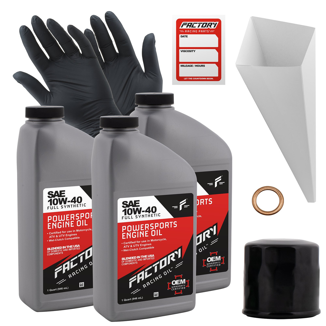 FRP 10W-40 3 Quart Oil Change Kit For Yamaha Grizzly 350