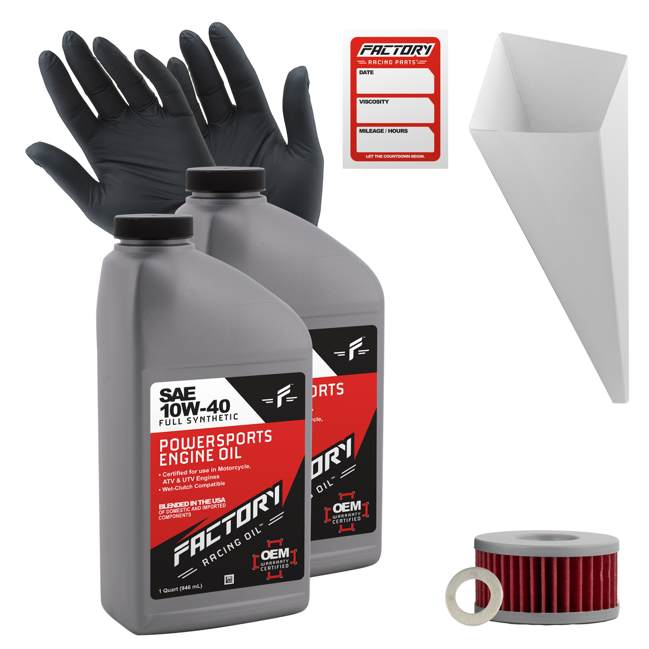 FRP 10W-40 2 Qt Oil Change Kit For Suzuki DR250S TU250X