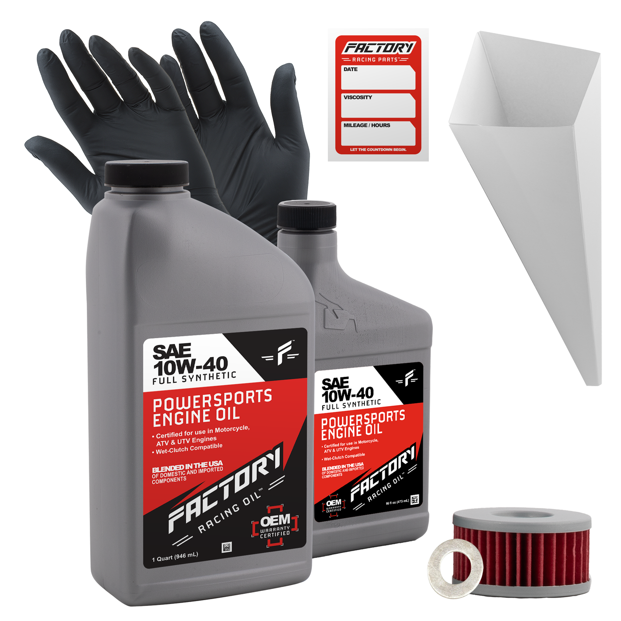 Factory Racing Parts SAE 10W-40 Full Synthetic 1.5 Quart Oil