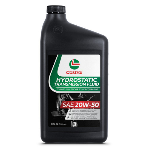 Castrol SAE 20W50 Hydrostatic Transmission Fluid – API GL-4 – 1 Quart