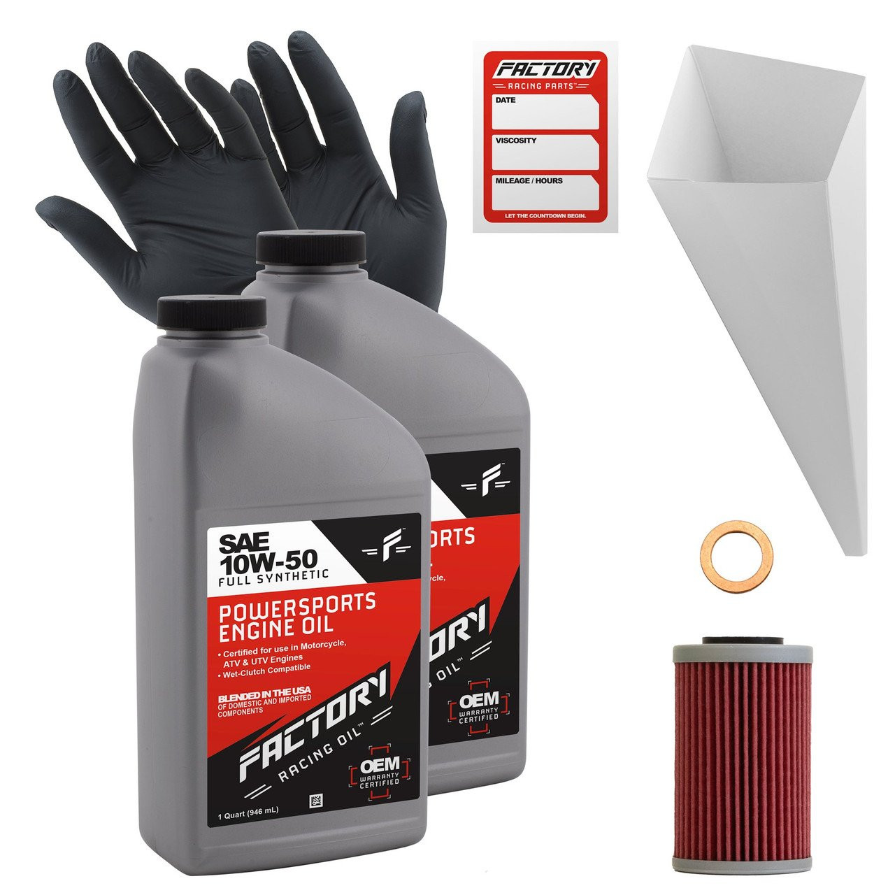 FRP 10W50 Oil Change Kit For KTM 400 450 520 525 EXC/MXC/SX - 2 Qts