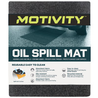 MOTIVITY XL Oil Spill Mat 36x59" - Protects Garage Floors - Absorbs Spills With No Soak Through - Reusable, Washable, Durable - USA Made