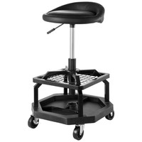 VEVOR Rolling Shop Stool, Pneumatic Garage&nbsp;Seat/Work&nbsp;Stool with 300 lbs Capacity, Adjustable Height Roller Creeper Seat, 360° Swivel Padded Workshop Stool with Casters, for Garage, Shop & Auto Repair
