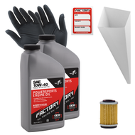 Factory Racing Parts SAE 10W-40 2qt Oil Change Kit Fits Yamaha YFB250, TT-R Factory Racing Parts SAE 10W-40 2qt Oil Change Kit Fits Yamaha YFB250, TT-R